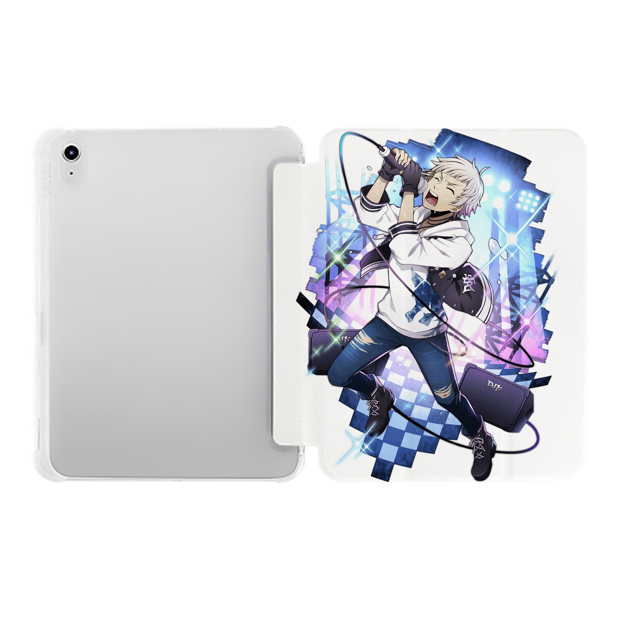 （画像用） 文豪ストレイドッグス Bungo Stray Dogs IPad ケース ペン収納付き 三つ折りスタンド PUレザー×シリコン 対応機種9.5/10.5/10.9インチ